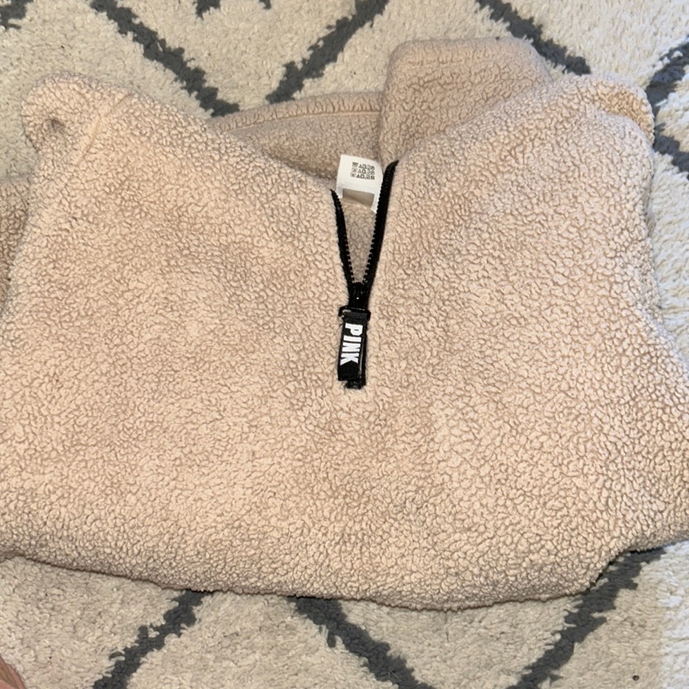 PINK oversized sherpa hoodie
